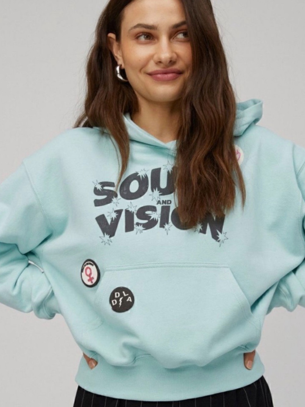 #1807 Daydreamer LA Sound And Vision Patch Pocket Graphic Hoodie XS